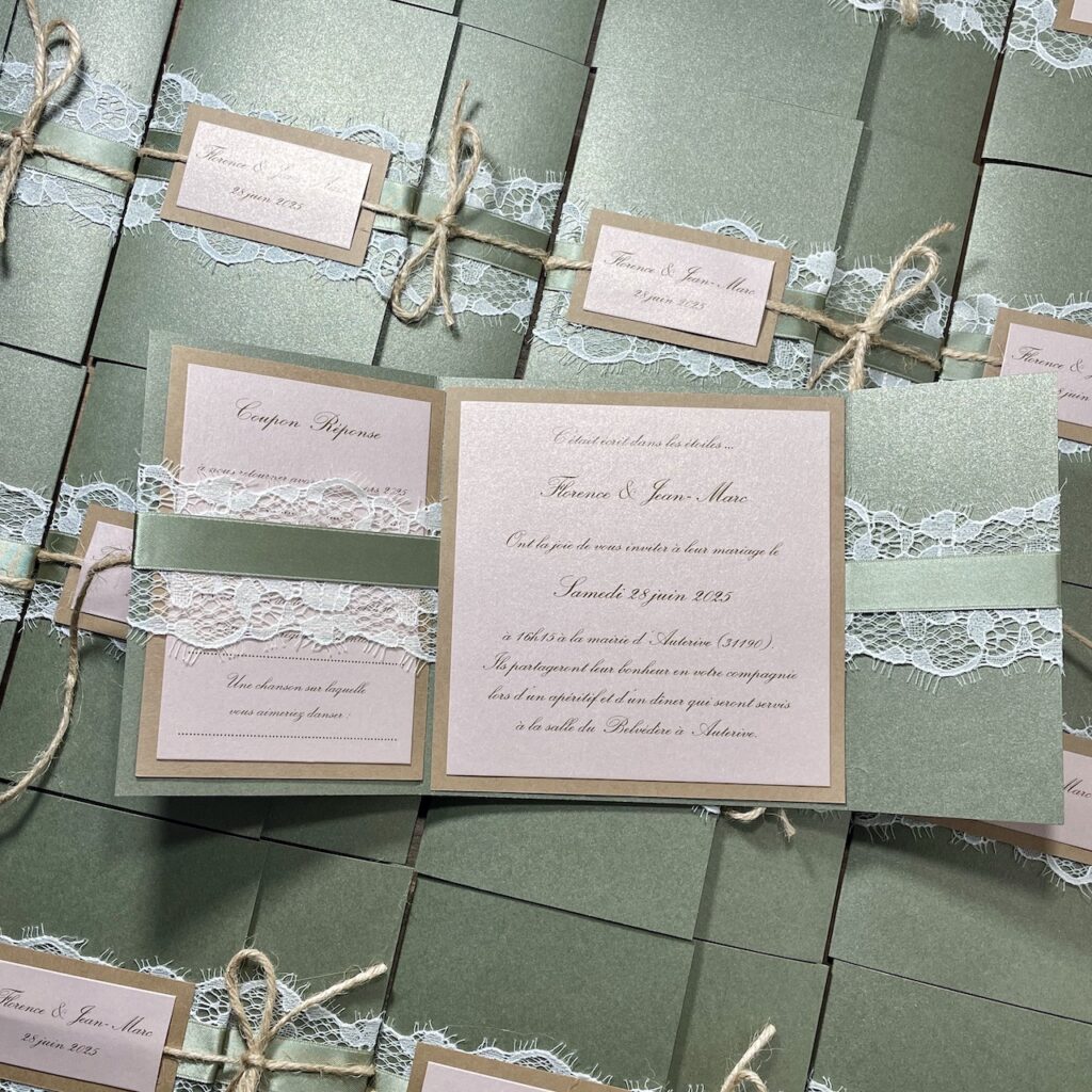 faire-part dentelle mariage