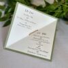 Carte de menu triangulaire pour mariage