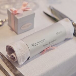 menu rond de serviette