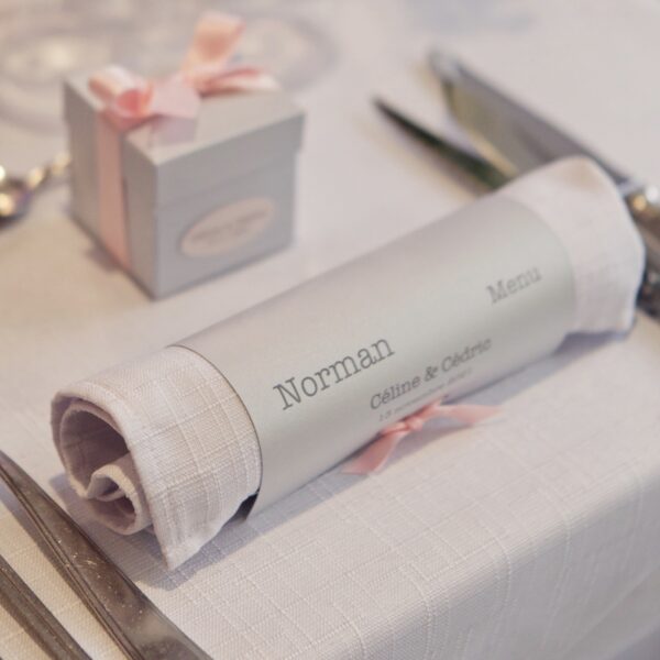 menu rond de serviette
