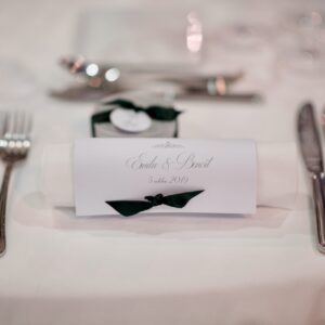 menu mariage tour de serviette