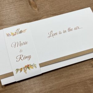 Faire-part de mariage thème automne
