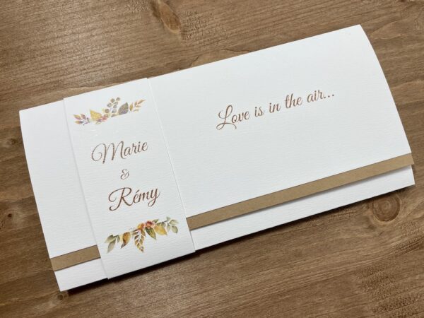 Faire-part de mariage thème automne
