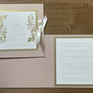 faire-part mariage avec dorure