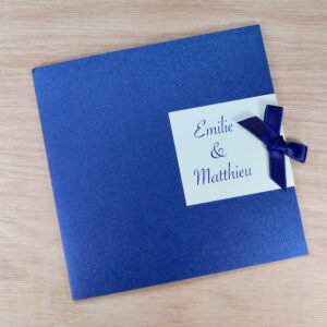 faire-part mariage bleu marine
