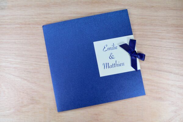 faire-part mariage bleu marine