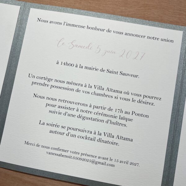 texte d'annonce faire-part mariage
