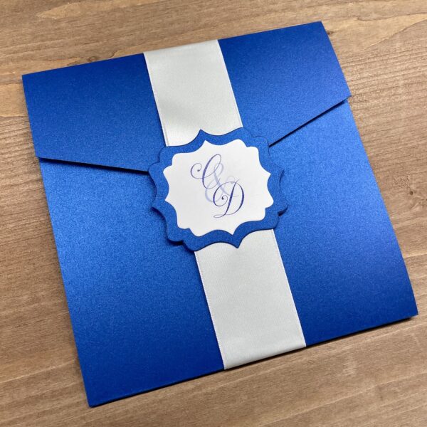 Faire-part mariage pochette et ruban