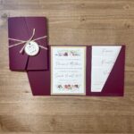 Faire-part mariage couleur bordeaux