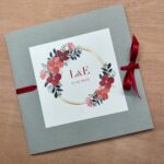 faire-part mariage fleurs rouges
