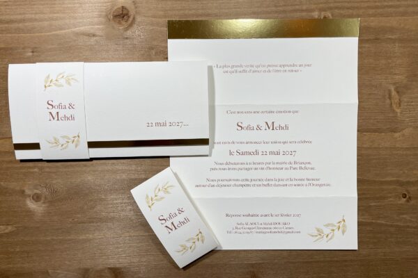 Faire-part Mariage thème oriental