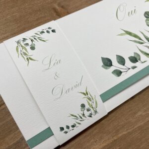 faire-part mariage eucalyptus