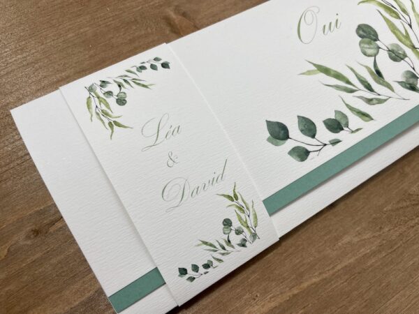 faire-part mariage eucalyptus