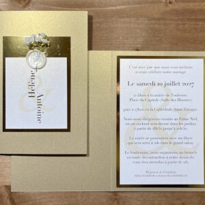 Faire-part Miroir Or