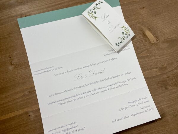 faire-part mariage eucalyptus