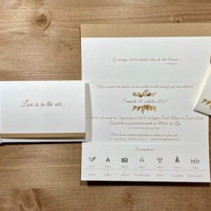 Faire-part de mariage thème automne