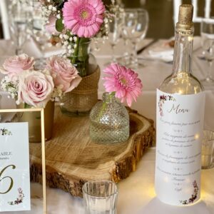 Menu bouteille lumineuse