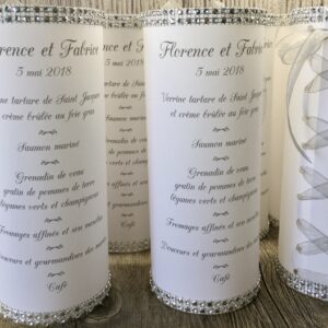 menus mariage thème cabaret