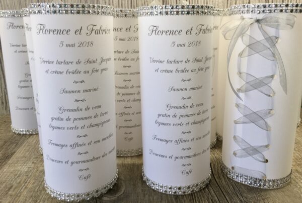 menus mariage thème cabaret