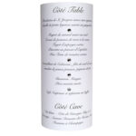 Menu photophore strass diamant