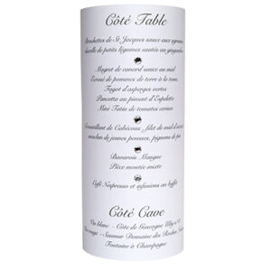 Menu photophore strass diamant