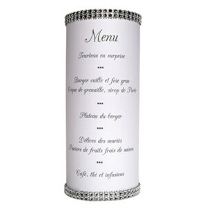 Menu photophore strass