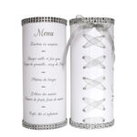 Menu photophore strass corset