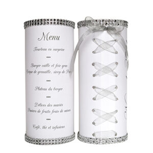 Menu photophore strass corset