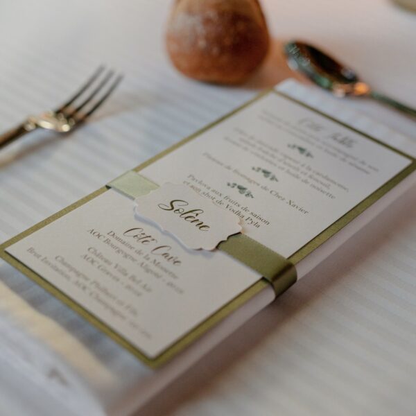menu individuel mariage