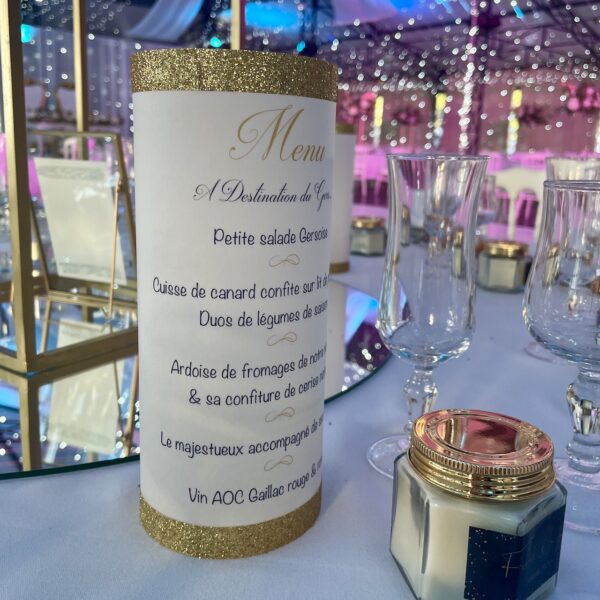 menu strass or