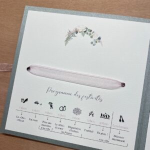 frise programme faire-part mariage