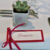 étiquette ruban pour placer les invités