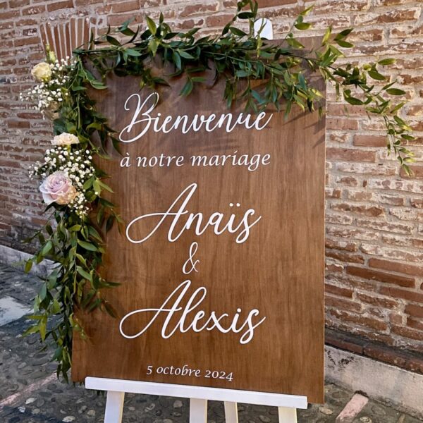 panneau de bienvenue mariage