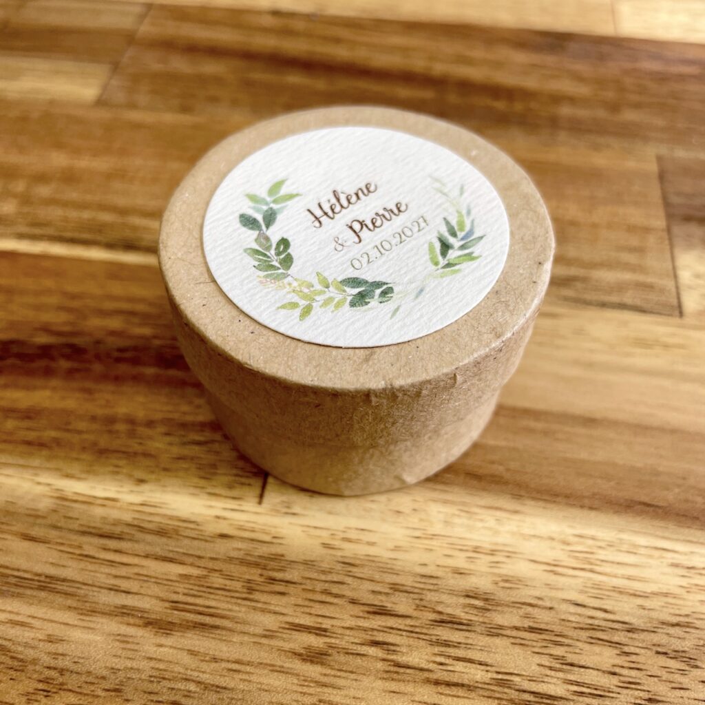 bo&icirc;te kraft pour drag&eacute;es mariage