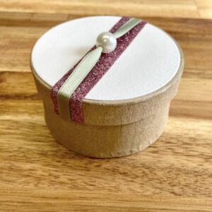 boîte à dragées ronde pour mariage chic