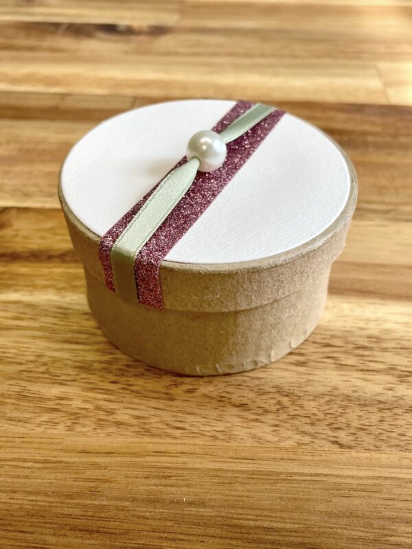 boîte à dragées ronde pour mariage chic