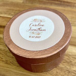 boîte cadeau invité mariage bohème terracotta