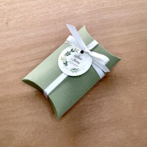 boîte dragées mariage vert sauge