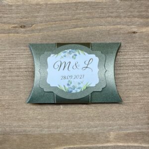 cadeau d'invité vert doré