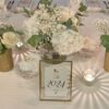 numéro de table mariage dans cadre verre