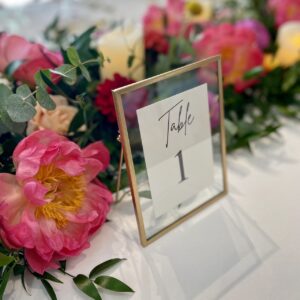 numéro de table mariage chic