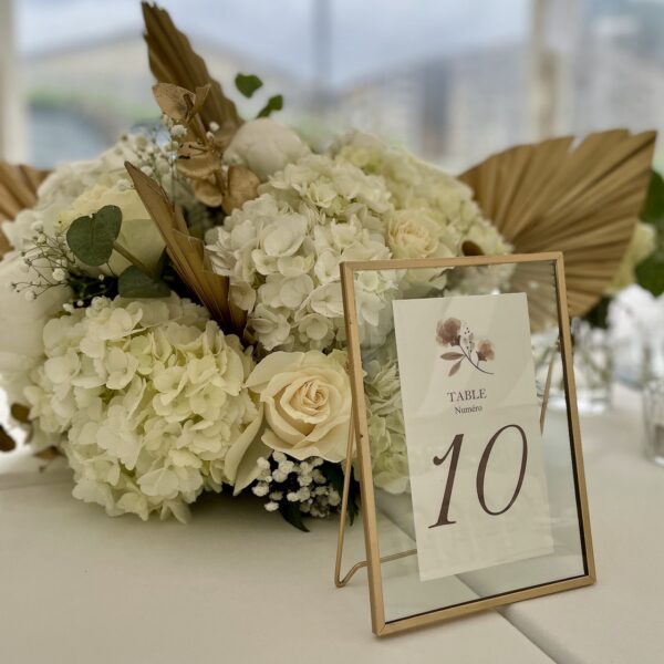 Cadre numéro de table mariage