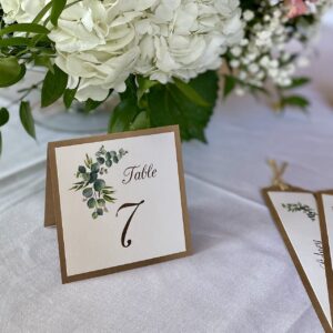 numéro de table mariage champêtre