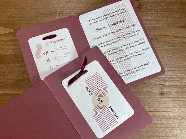 faire-part de couleur vieux rose