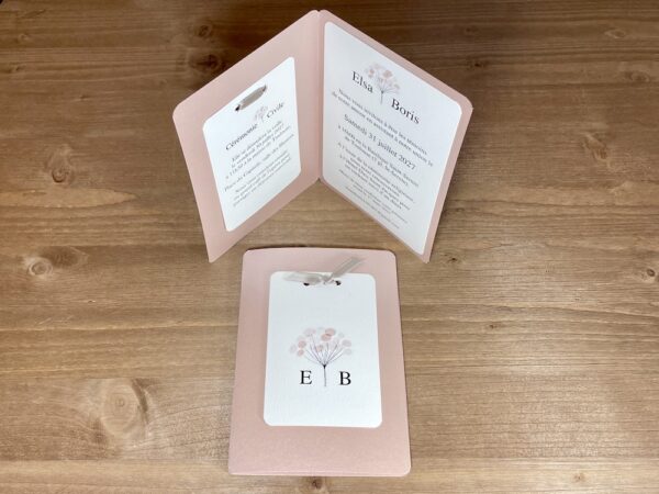 Faire-part de mariage romantique