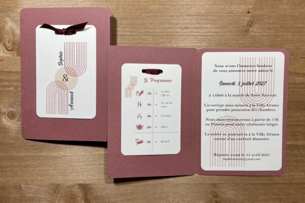 Faire-part de mariage moderne