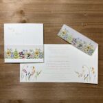 faire-part mariage avec motif fleurs des champs