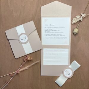 faire-part mariage couleur nude simone et sophie