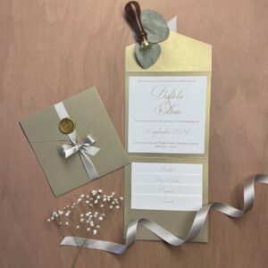 faire-part mariage cachet de cire simone et sophie