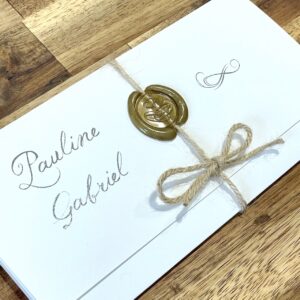 Faire-part de mariage parchemin